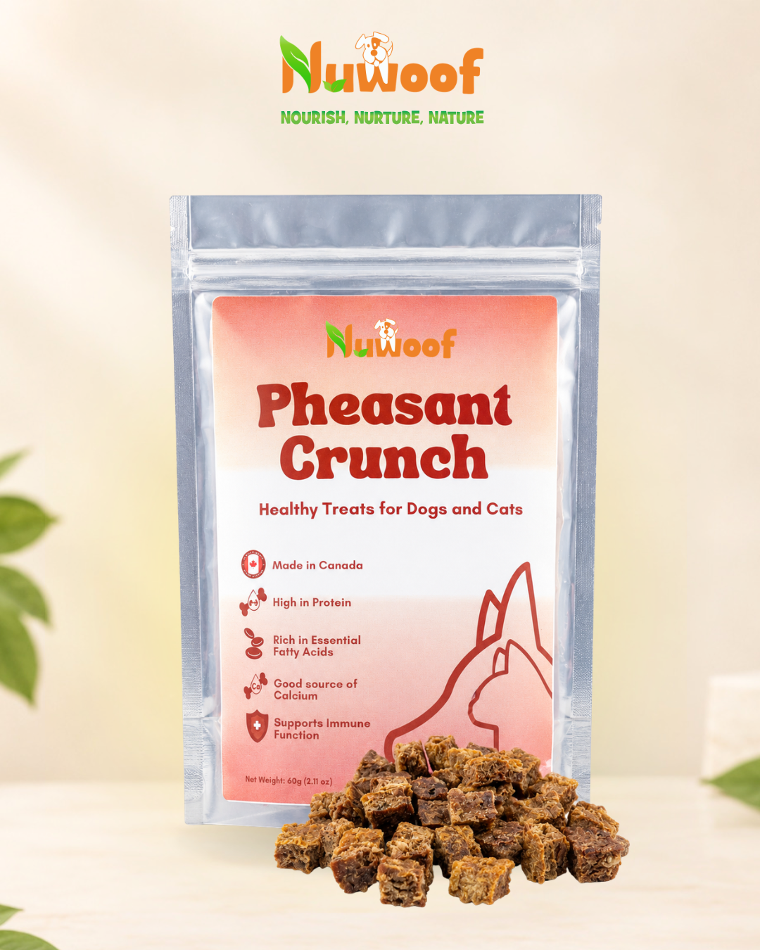 NuWoof - Pheasant Crunch Treats - 60g
